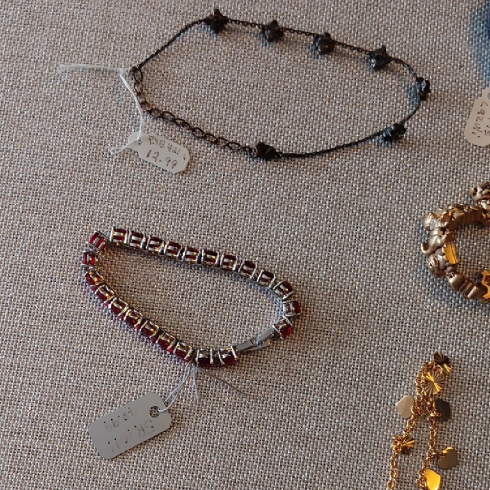 Goldtone and Silvertone Bracelet Collection with Charms and Beads - Picture 2 of 6